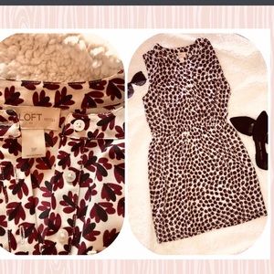 Loft casual 1/2 button down dress